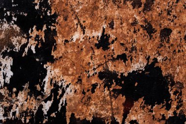 Siyah ve beyaz boya grunge desenli eski yıpranmış çamur duvar arkaplanı 