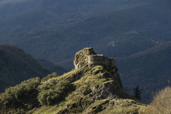 Ruins Medieval Castle Carbedo Mountains Serra Courel Galicia Spain — Photo