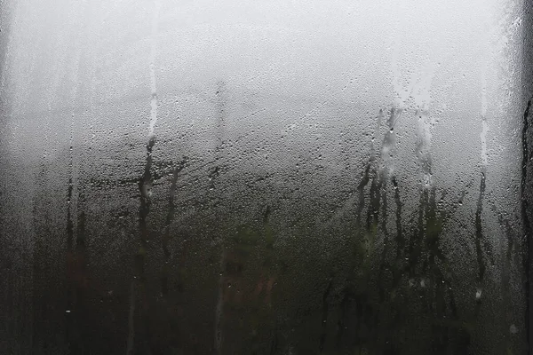 Regendruppels Het Raamglas — Stockfoto