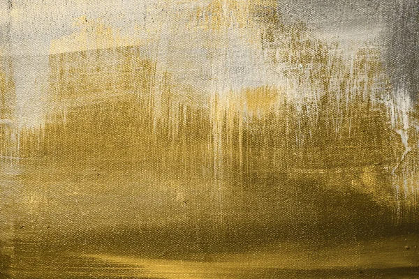 Absztrakt Arany Festmény Vászonra Grunge Háttér Vagy Textúra — Stock Fotó
