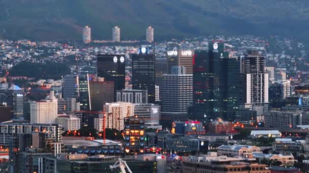 Imágenes Diapositivas Panorámicas Edificios Modernos Del Centro Ciudad Imagen Ampliada — Vídeos de Stock