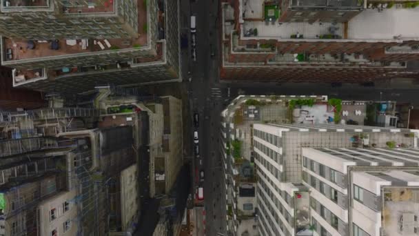 Vue Panoramique Haut Bas Des Immeubles Grande Hauteur Long Rue — Video