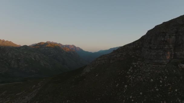 Diapositives Images Panoramiques Paysage Montagneux Hauts Sur Les Crêtes Montagne — Video