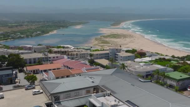 Cinematic Shot Buildings Street Urban Borough High Sea Coast Water — Vídeos de Stock