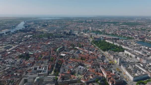 Images Panoramiques Aériennes Étonnantes Capitale Divers Bâtiments Monuments Dans Grande — Video