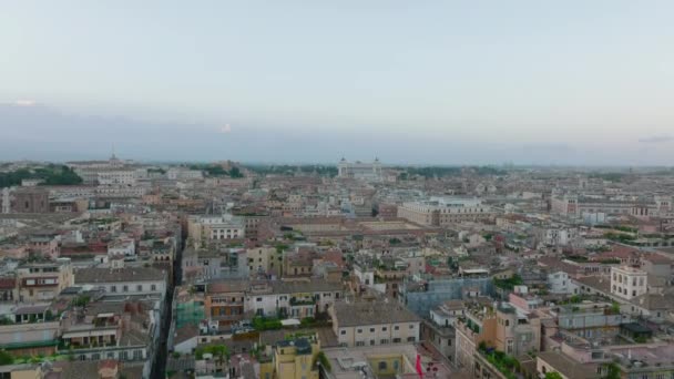 Vista Ángulo Alto Casas Antiguas Centro Histórico Ciudad Crepúsculo Inclinarse — Vídeos de Stock