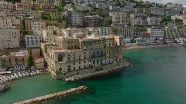 Aerial Bild Och Panorera Bild Palazzo Donnanna Historisk Bostad Omgiven — Stockvideo