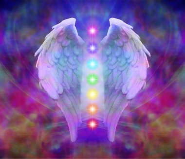Angel Wings and Seven Chakras clipart
