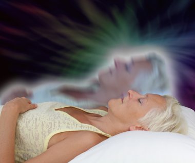 Female Astral Projection Experience clipart