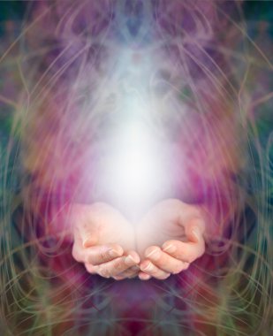 Healing Hands and energy manifestation clipart