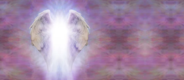 천사 날개와 빛 배너 — 스톡 사진