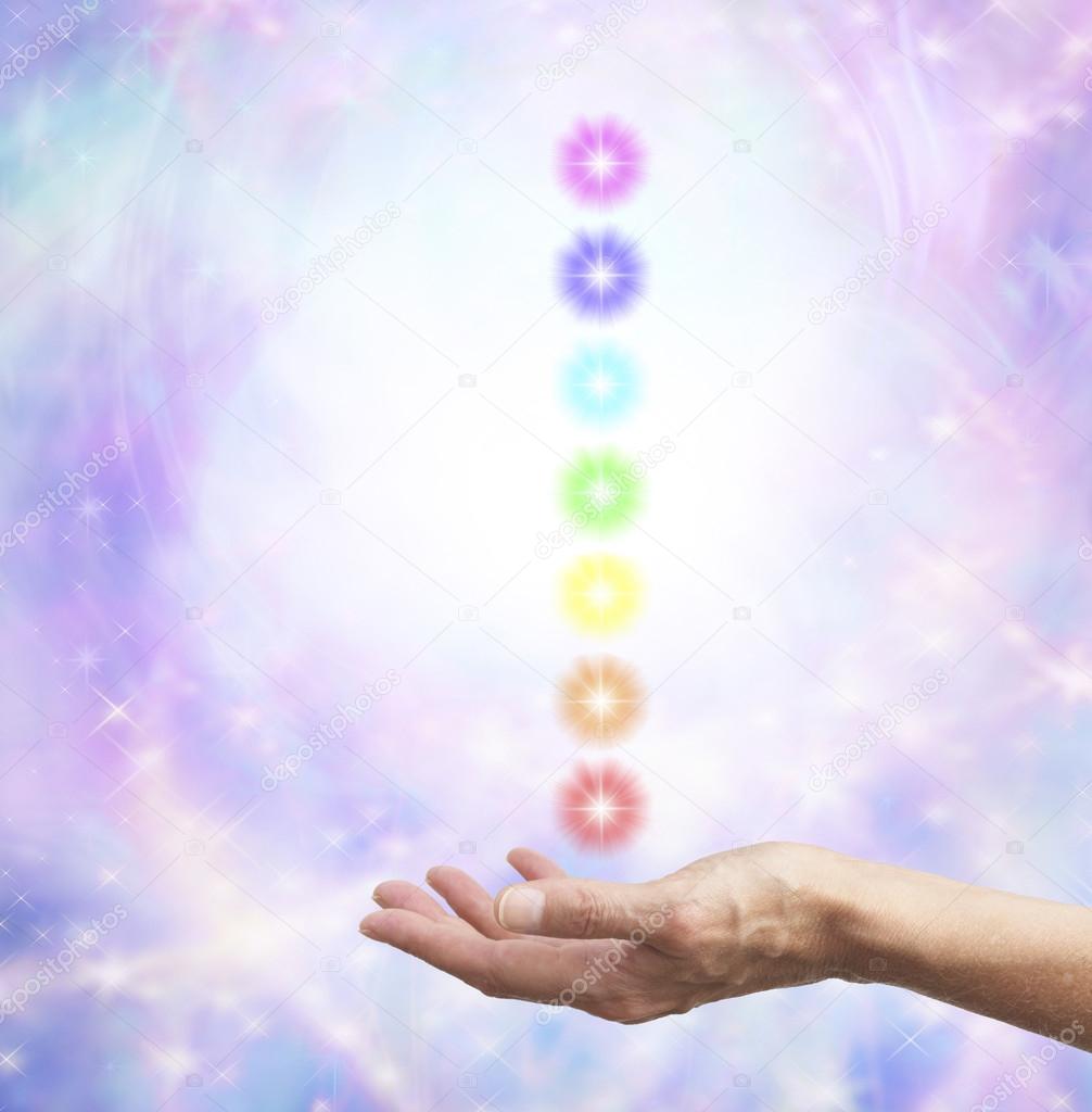 Holding Chakra Energy in open hand