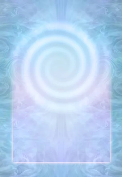 Spiralling Kundalini Healing Certificate Diploma Award Template Blue Wispy Vortex — Stock fotografie