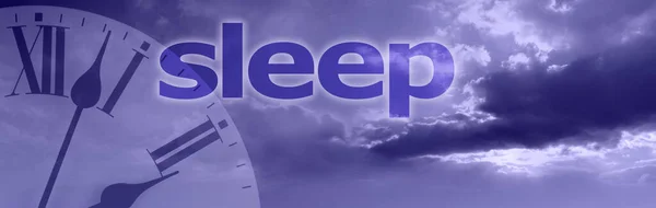 Getting Sleep Essential Concept Banner Transparent Clock Face Showing 2Am — Stock fotografie