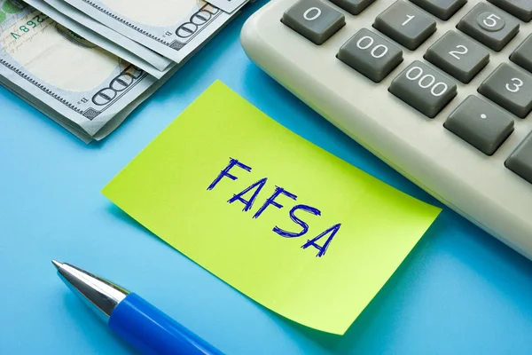 Business Concept Fafsa Free Application Federal Student Aid Phrase Piece — Stock Photo, Image