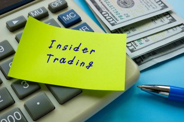 Sayfada imzası olan içeriden ticaret konsepti.
