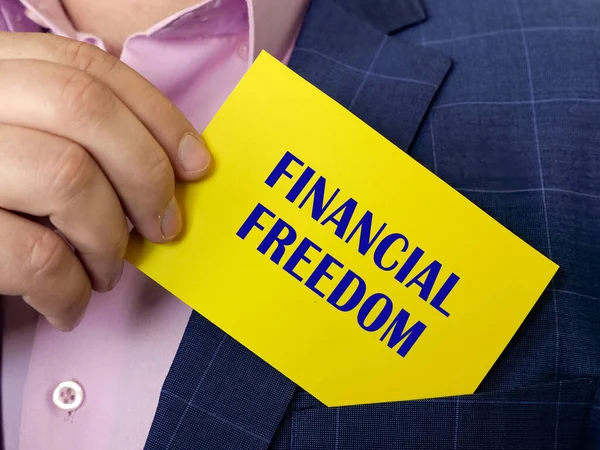 Frase Liberdade Financeira Página — Fotografia de Stock