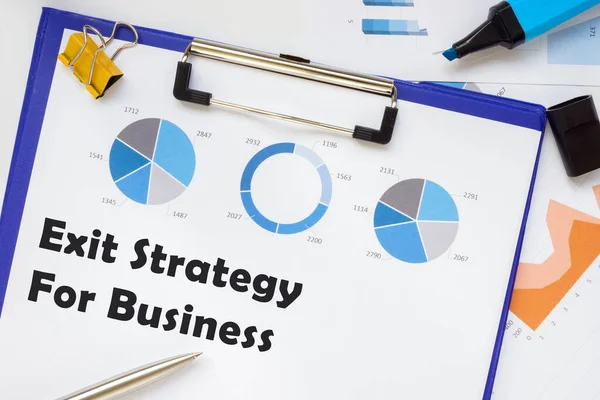Business Concept Betekent Exit Strategy Business Met Teken Pagina — Stockfoto