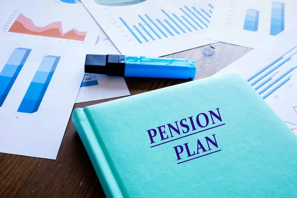 Affärsidé Pension Plan Med Inskription Anteckningsblocket — Stockfoto