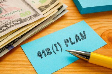 Finansal konsept: 412 (I) PLAN Kağıt üzerinde imzalı.