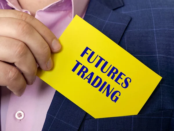 Koncepcja Biznesowa Oznacza Futures Trading Zwrotem Kartce Papieru — Zdjęcie stockowe