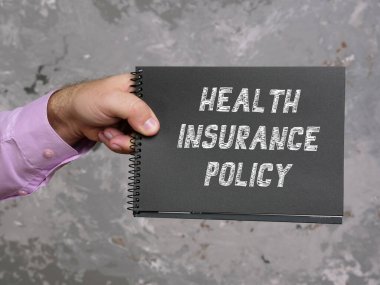 Finansal konsept: Sağlık İçişleri Politikası.