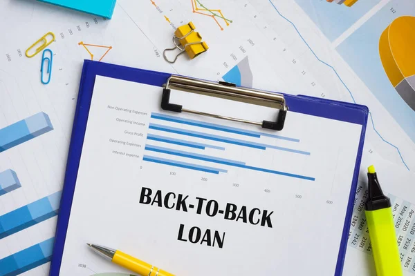 Koncepcja Biznesowa Oznaczająca Back Back Loan Zwrotem Kartce Papieru — Zdjęcie stockowe