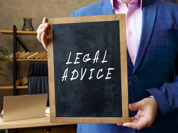 Business Concept Betekent Legal Advies Met Bordje Het Schoolbord — Stockfoto