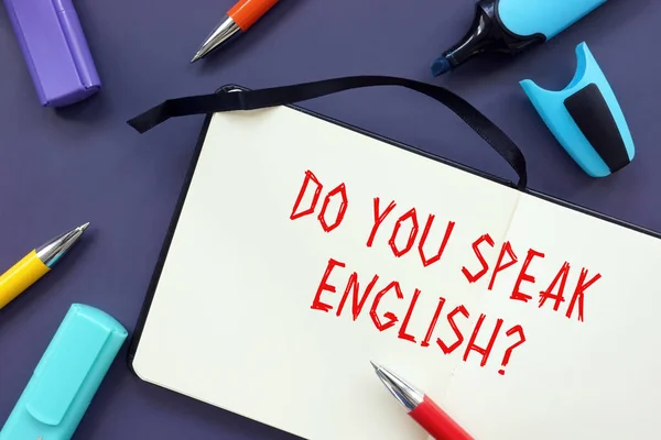 Business Concept You Speak English Sign Page — Stock Photo, Image