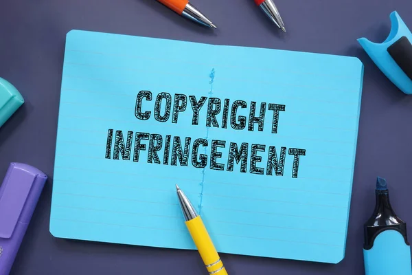 Copyright Infringement Sign Page — Stock Photo, Image