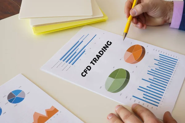  CFD TRADING Sözleşmesi Ekrandaki Farklılık İşareti.