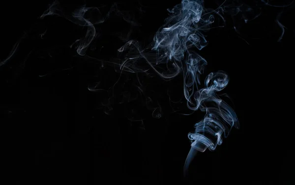 Rauch Auf Schwarzem Hintergrund — Stockfoto