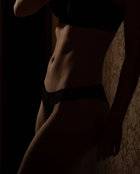 Girl Body Partial Shade — Stock Photo, Image