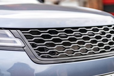 Car headlights. Exterior closeup detail Car detail