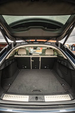 Clean open empty trunk the car