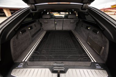 Clean open empty trunk the car