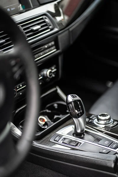 Multimedia Control Panel Steering Wheel Modern Car — Stock Fotó