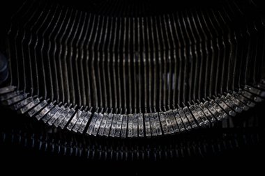 eski daktilo tipi çubuklar, mekanik arkaplan