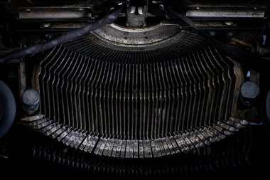 eski daktilo tipi çubuklar, mekanik arkaplan