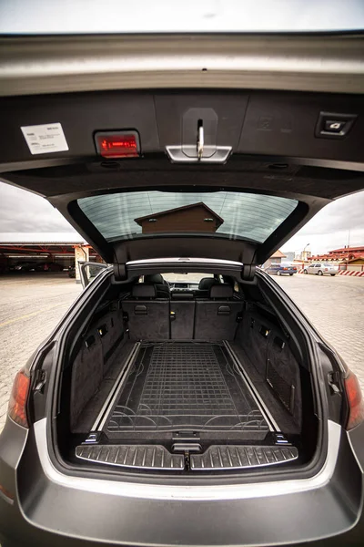 Clean open empty trunk the car