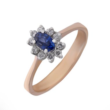 Mücevher alyansı altın. Nişan yüzüğü izole edilmiş beyaz arkaplan