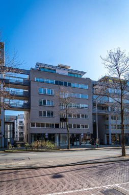 AMSTERDAM, NETHERLANDS - 29 Mart 2022: Amsterdam, Hollanda 'da modern mimari