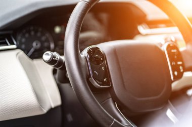 Control panel dashboard car fragment Automatic transmission gear shift in car