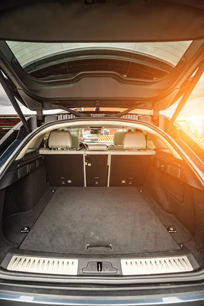 Clean open empty trunk the car