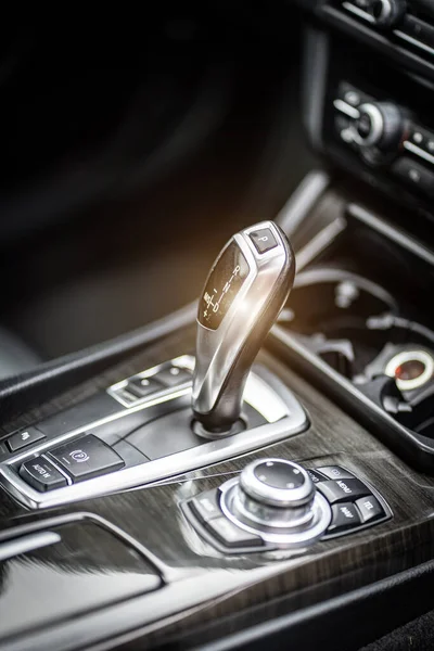 Control panel dashboard car fragment Automatic transmission gear shift in car