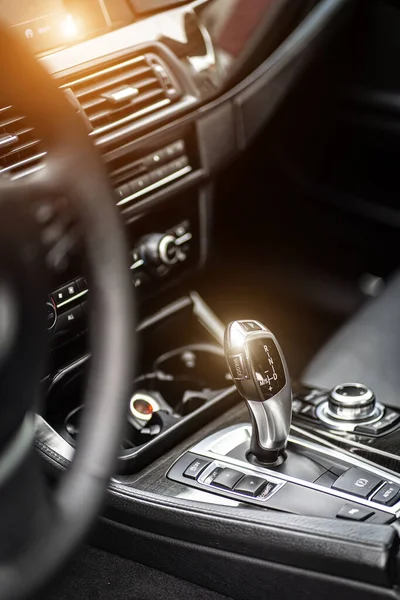 Multimedia Control Panel Steering Wheel Modern Car — Stock Fotó