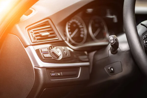 Control panel dashboard car fragment Automatic transmission gear shift in car