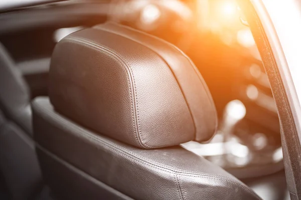Car Headrest Seat Modern Car Leather Headrest — 图库照片