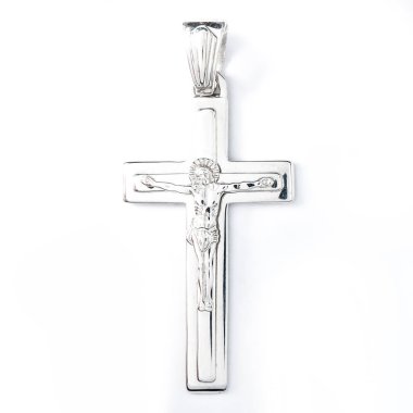 Çapraz elmas kolye kolye beyaz arka planda izole edilmiş