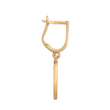 Sarı Altın Elmas Küpeler Beyaz Arkaplanda İzole Edildi